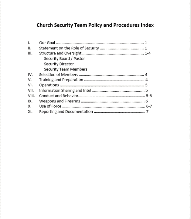 church-security-team-policy-manual-fully-customizable